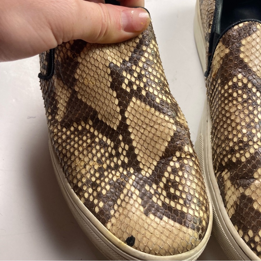 Celine Python Snakeskin Animal Print Platform Sne… - image 5